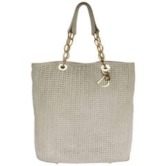 CHRISTIAN DIOR Tote Bag in Beige Leather