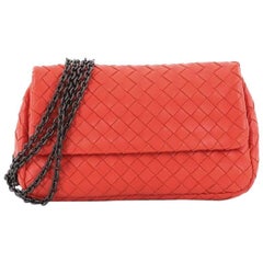 Bottega Veneta Expandable Chain Crossbody Bag Intrecciato Nappa Small 