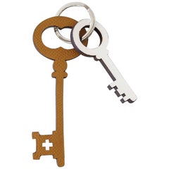 Hermes Key Ring Reversible Key Charms Petite h