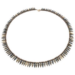 Estyn Hulbert Handmade Mixed Tone Bullet Bead Necklace