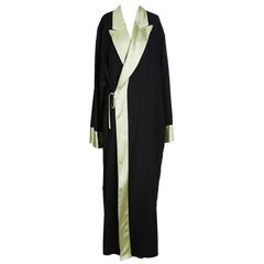 Vintage Jean Paul Gaultier Robe Coat with Contrasting Satin Lapel, circa 1990s