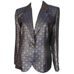 Yves Saint Laurent Gold and Blue Jacket 