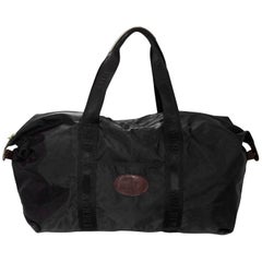 Mulberry Black Nylon Duffle Travel Bag