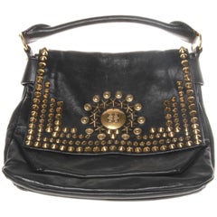 Givenchy Black Leather Studded Shoulder Bag