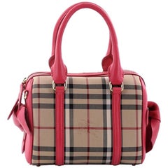 Burberry Alchester Convertible Satchel Horseferry Check Canvas Small