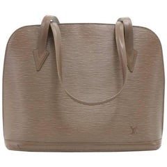 Louis Vuitton Lussac Gray Epi Leather Shoulder Bag 