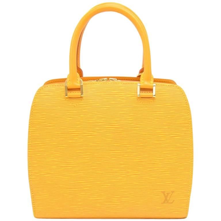 Louis Vuitton Pont Neuf Yellow Epi Leather Hand Bag 