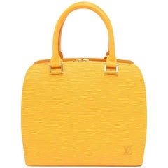 Louis Vuitton Pont Neuf Yellow Epi Leather Hand Bag 