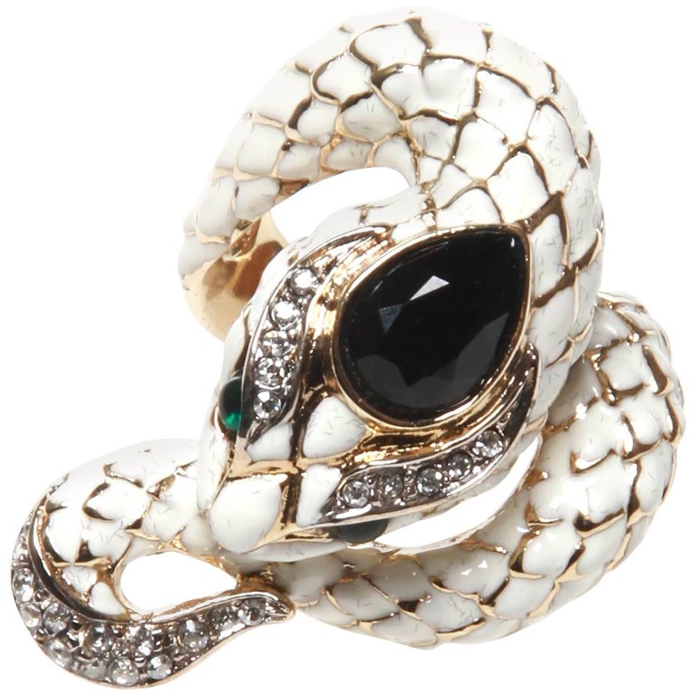 Roberto Cavalli Snake Ring at 1stDibs | roberto cavalli ring snake, just  cavalli snake ring, roberto cavalli rings