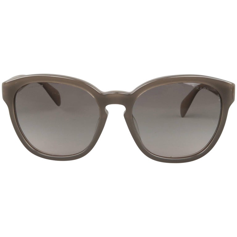 PRADA Sunglasses Grey Acetate Round Lens SPR 17RF UAM4K0 Ideal for