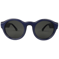 MAISON MARTIN MARGIELA + MYKITA Navy Metallic Round MMDUAL001 Sunglasses