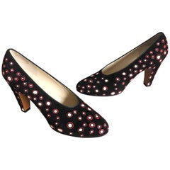 Neu Salvatore Ferragamo Limited Archive Edition Gr. 38 1930er Jahre Stil Heels Schuhe mit Absatz