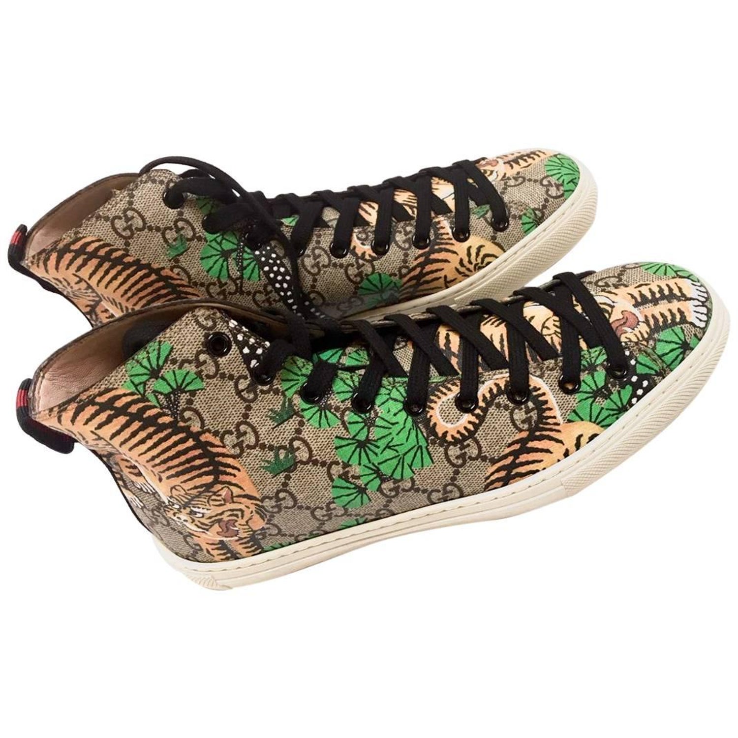 GUCCI Sneackers GG supreme Canvas Shoes Bengal tiger 2017 For Sale at  1stDibs | gucci tiger shoes, gucci bengal tiger shoes, bengal shoes