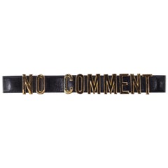 1990s Moschino Gold "No Comment" Belt