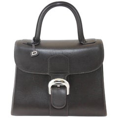 Delvaux Brilliant small brown Chocolate bag with silver hardware, circa 2008