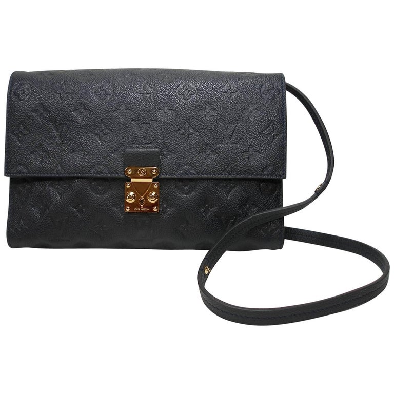 Louis Vuitton Monogram Empreinte Fascinante Blue Dark Shoulder Bag at