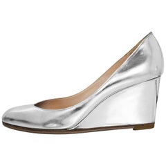 Christian Louboutin Silver Wedges Sz 37.5