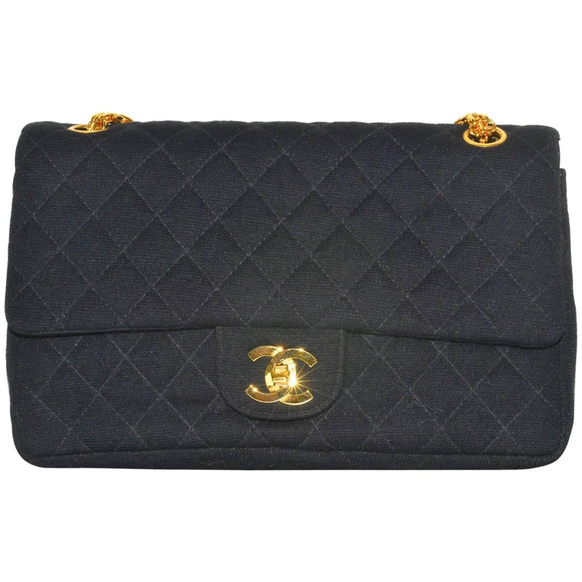 Chanel Wool Classic Flap Bag For Sale
