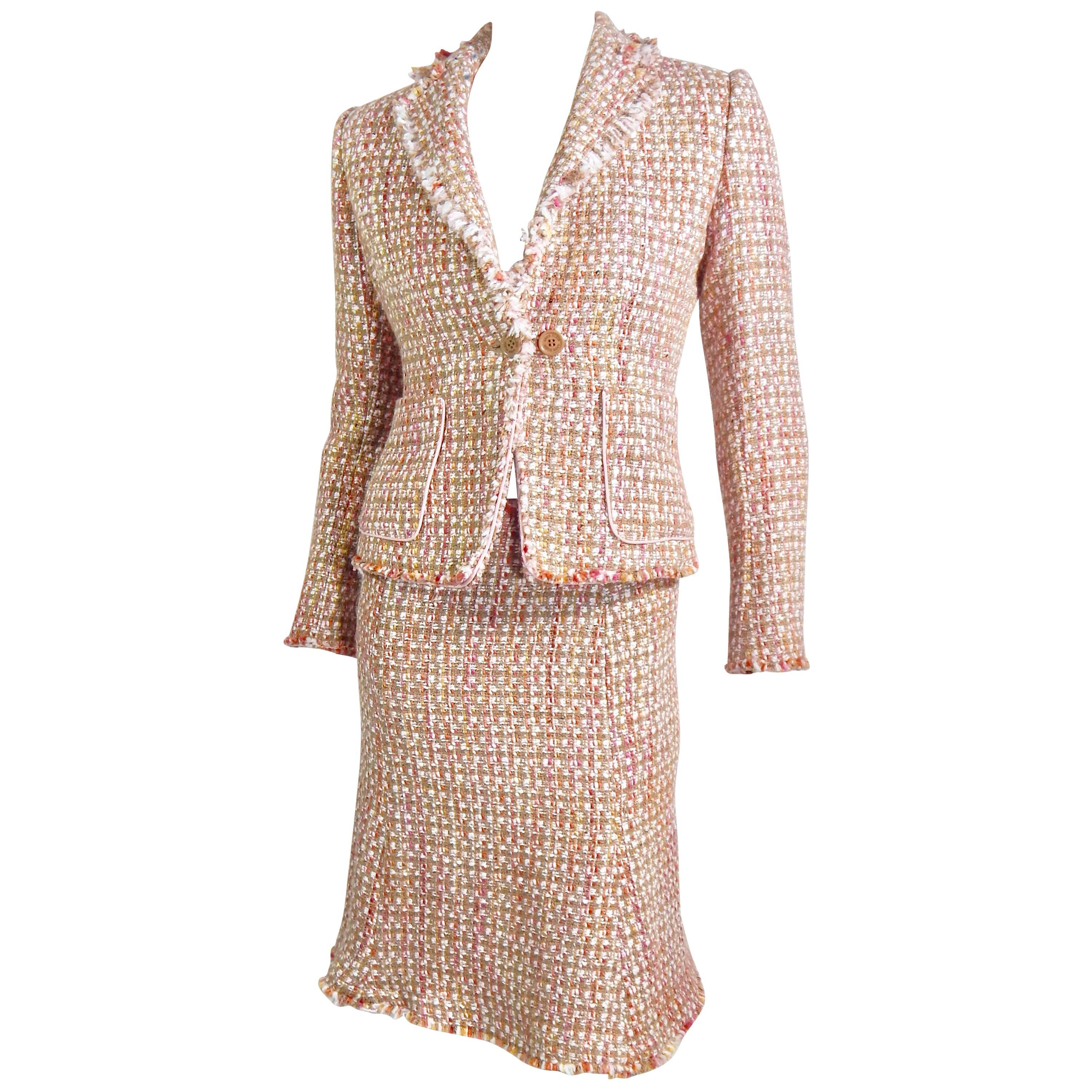 Anne Klein Tweed Suit For Sale