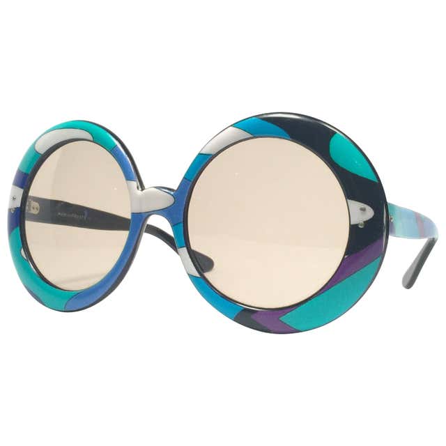 New Vintage Emilio Pucci Multicolour Oversized II Collector Sunglasses ...