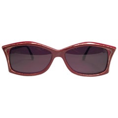 Nuevas Gafas de sol Vintage Raras Pierre Marly Tropic Borgoña Avantgarde 1960
