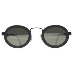 New Vintage Giorgio Armani 631 Oval Black Matte 1990 Sunglasses