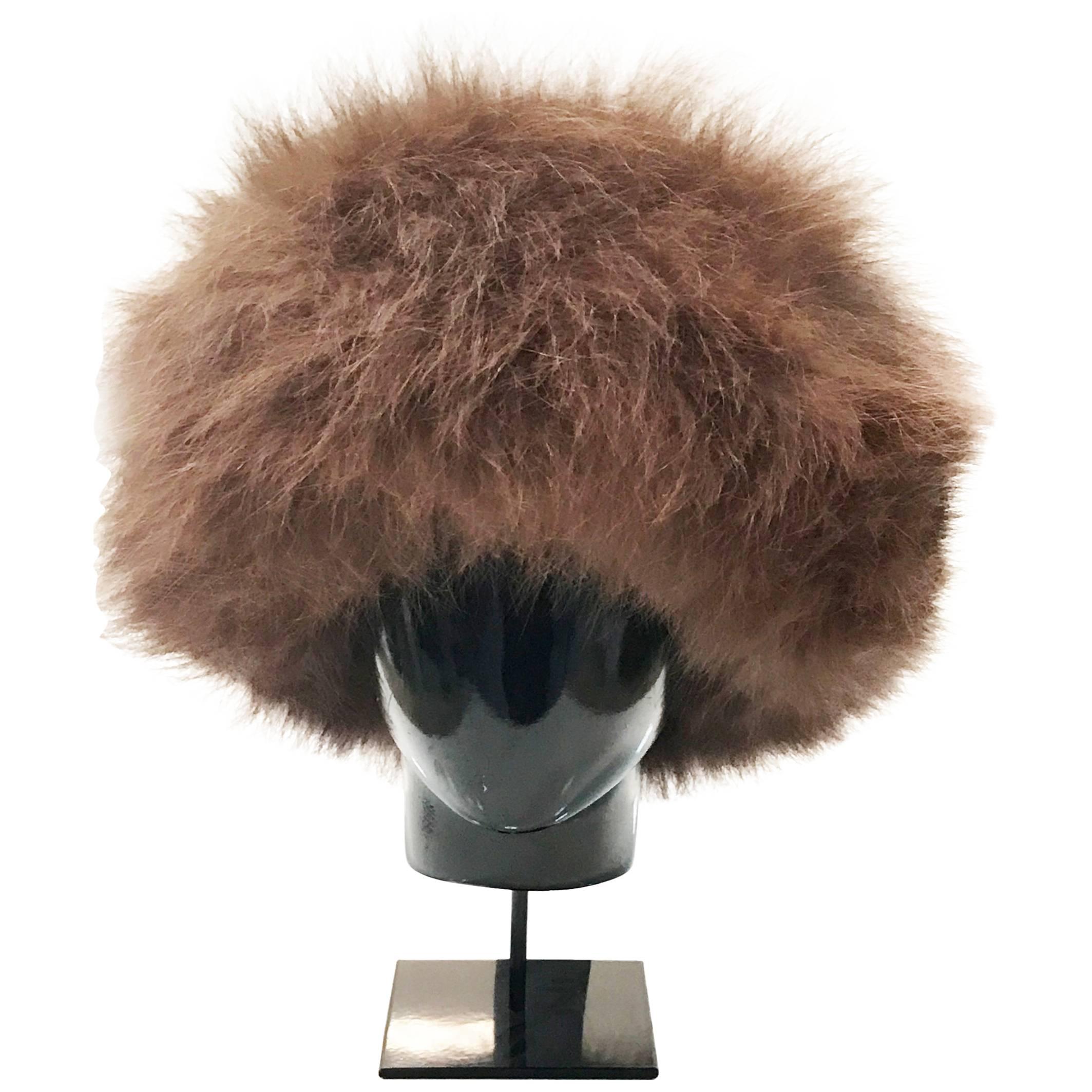 Yves Saint Laurent fox fur hat For Sale