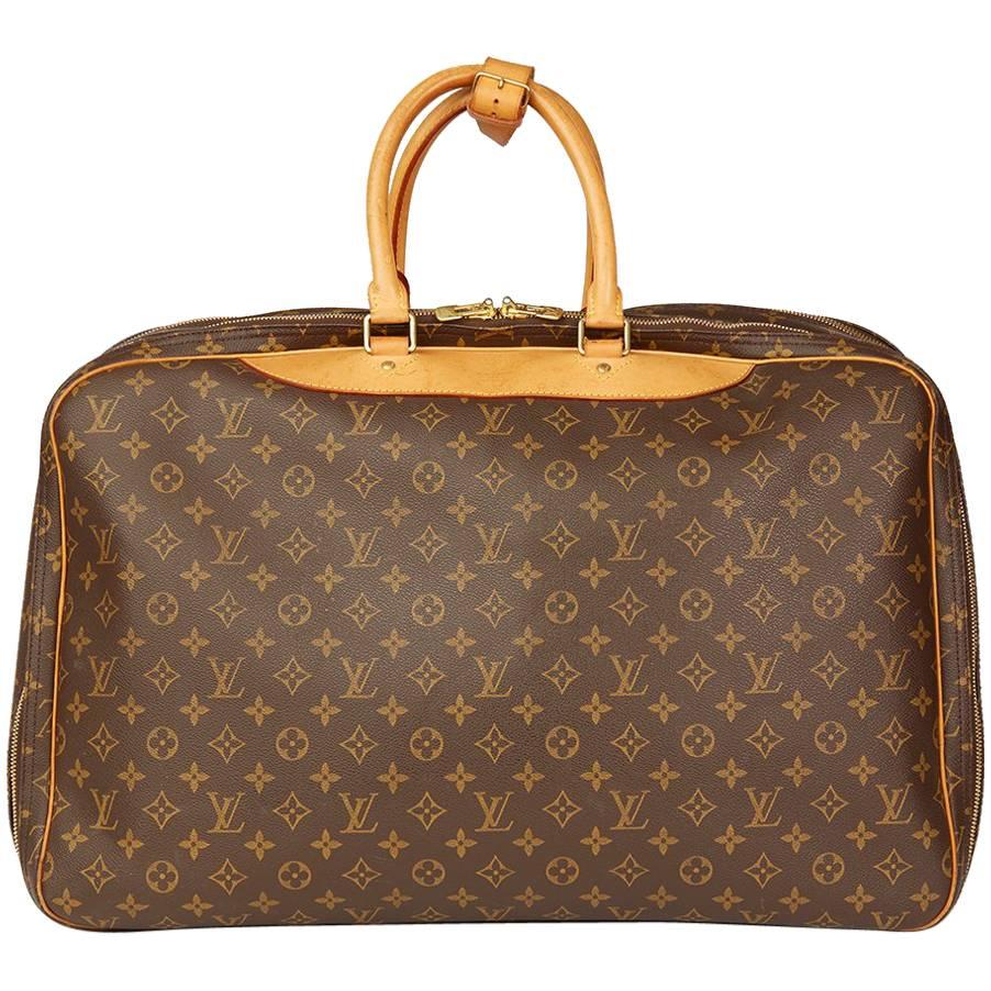 2002 Louis Vuitton Brown Monogram Coated Canvas 3 Compartment Alize 55