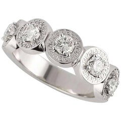 Versace White Gold Diamond Set Dress Ring