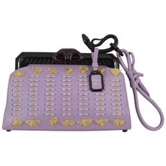 2007 Christian Dior Limited Edition Samourai Clutch in Purple Leather