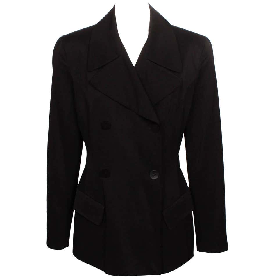 Donna Karan Black Double Breasted New York Blazer For Sale at 1stDibs ...