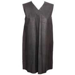 Carol Christian Poell Grey Leather Smock Dress