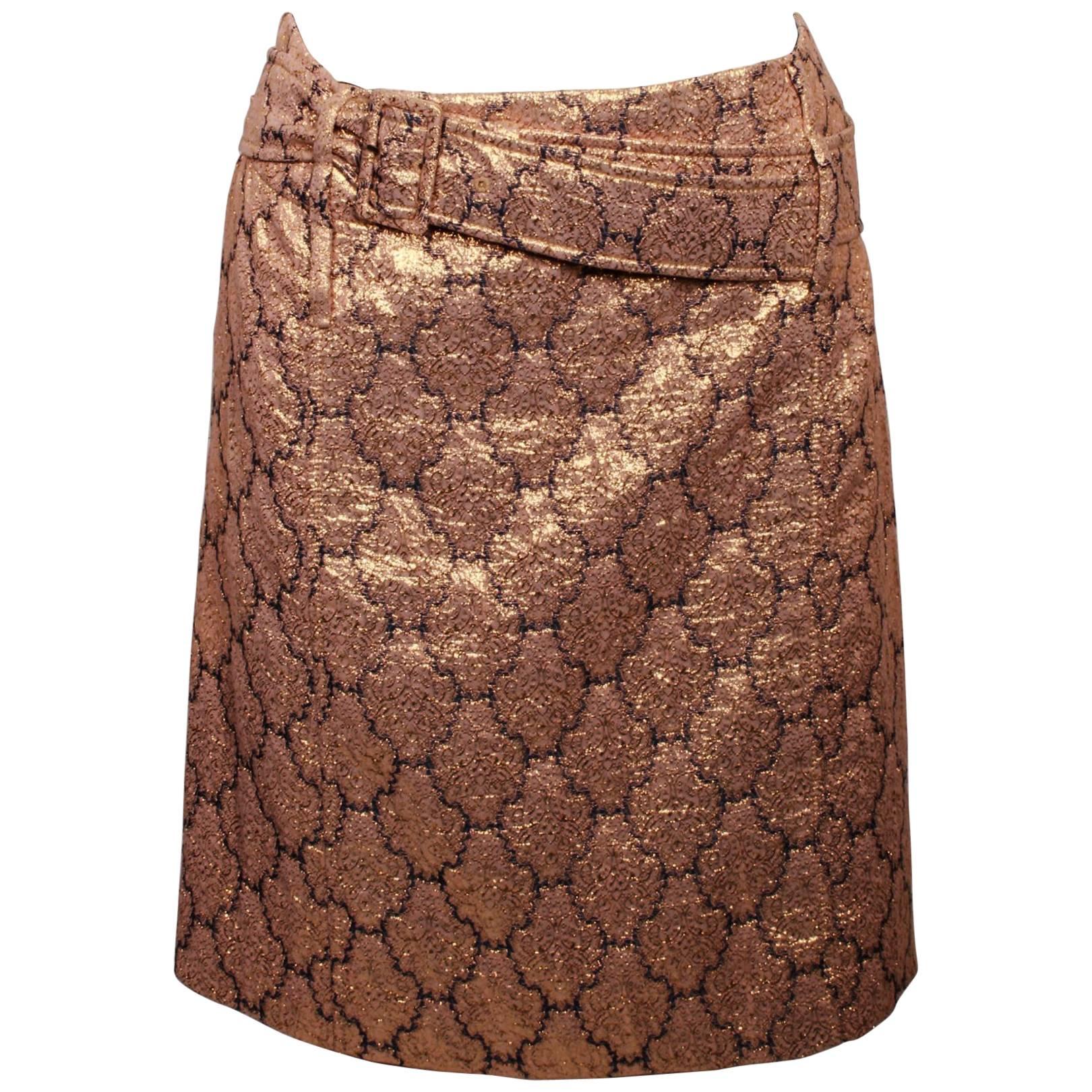 Prada Lame' 1960's Style Skirt For Sale