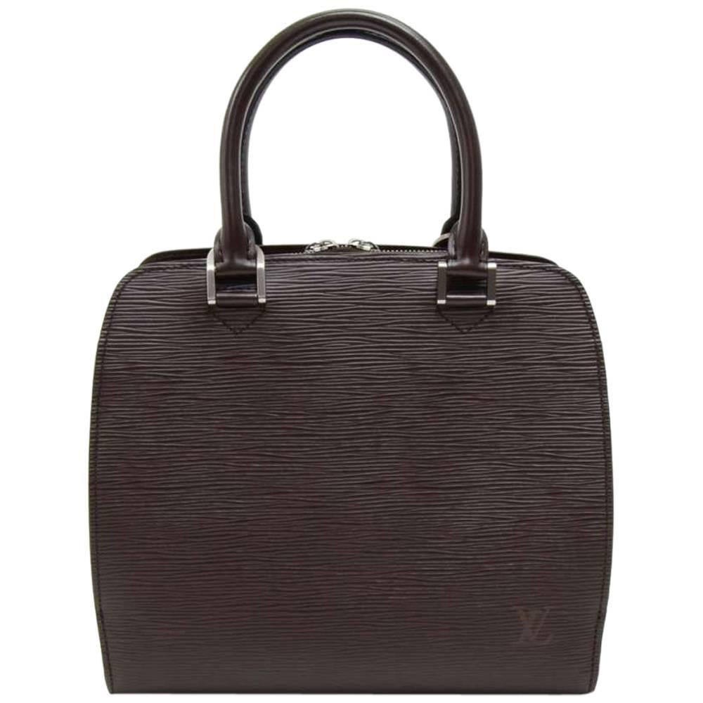 Louis Vuitton Pont Neuf Moka Brown Epi Leather Hand Bag For Sale