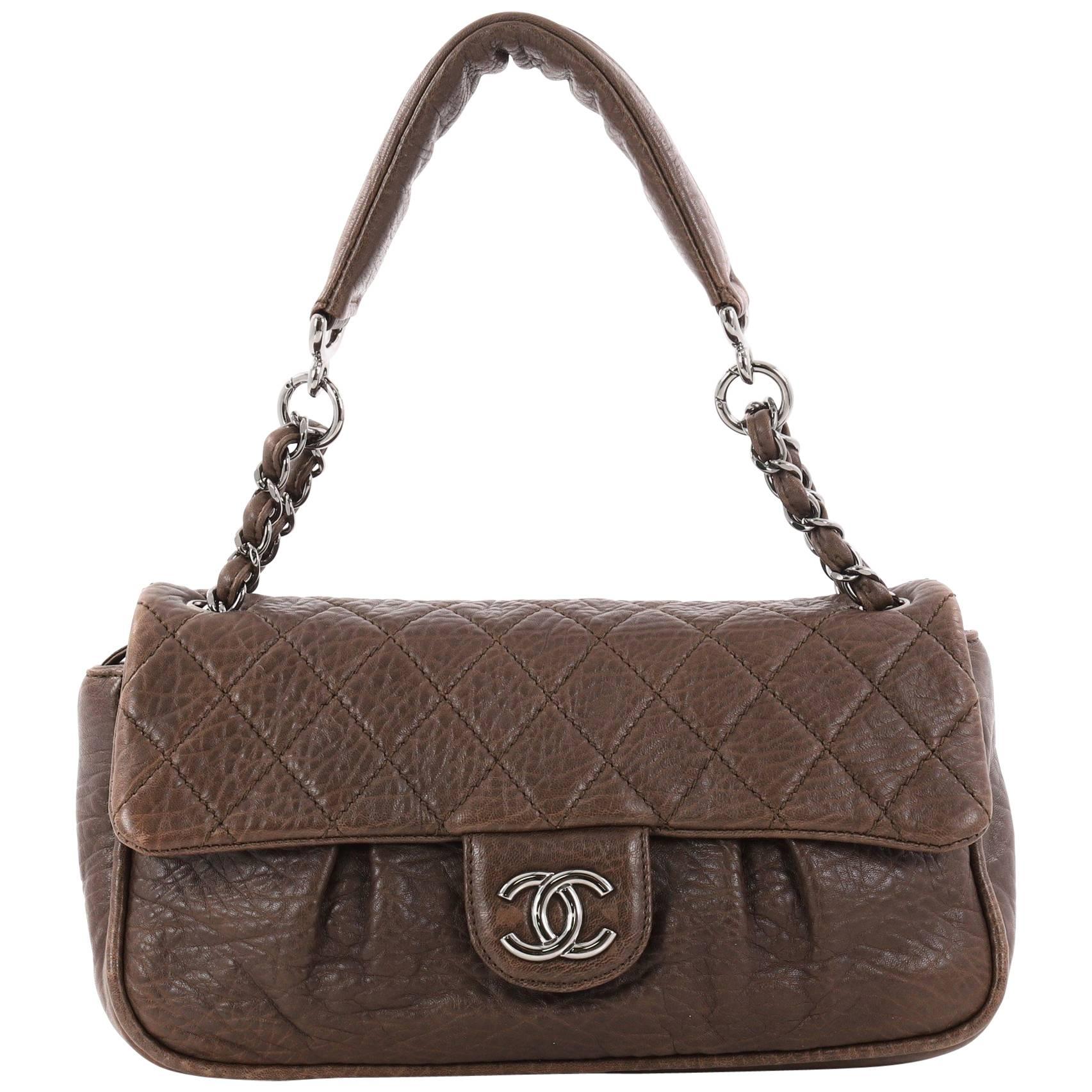 Chanel Lady Braid Chain Quilted Distressed Lambskin Medium Flap Bag 