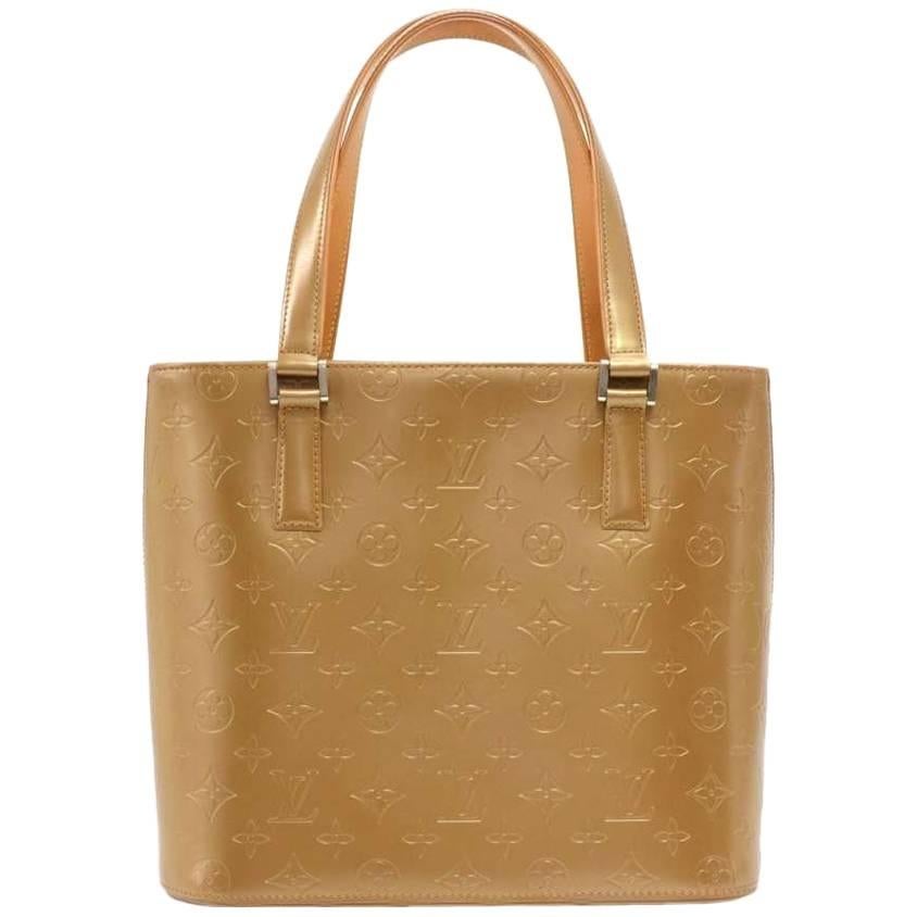 Louis Vuitton Stockton Gold Monogram Matt Leather Shoulder Bag