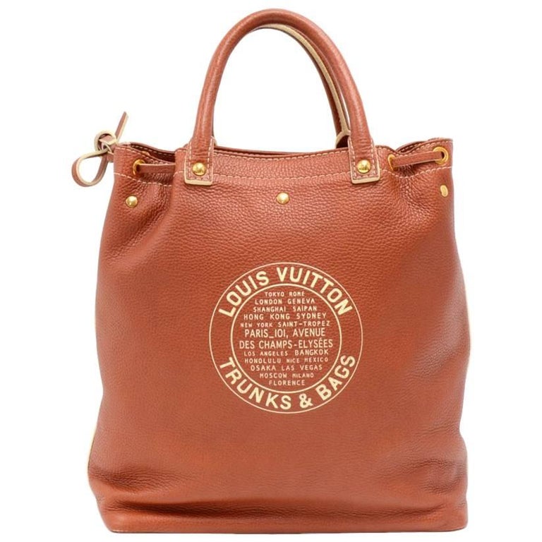 Louis Vuitton Trunks and Bags Brown Tobago Leather Shoe Tote Bag at 1stDibs