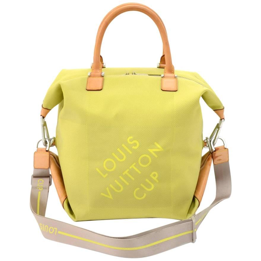 Louis Vuitton LV Cup 2003 Lime Damier Geant Canvas Boston Bag For Sale