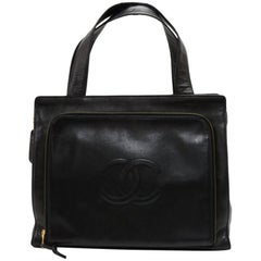 Chanel Black Zipper Pocket Shoulder bag