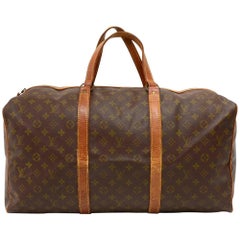 Louis Vuitton Vintage Sac Souple 55 Monogram Canvas Duffle Travel Bag 