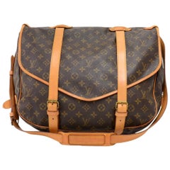 Louis Vuitton Vintage Saumur 43 XL Monogram Canvas Shoulder Bag 