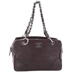Chanel Outdoor Ligne Tote Quilted Caviar Medium