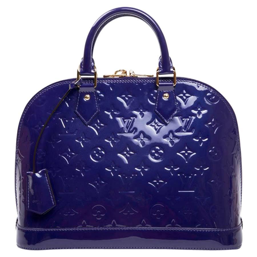 LOUIS VUITTON 'Alma' bag small model in purple embossed monogram patent  leather - VALOIS VINTAGE PARIS