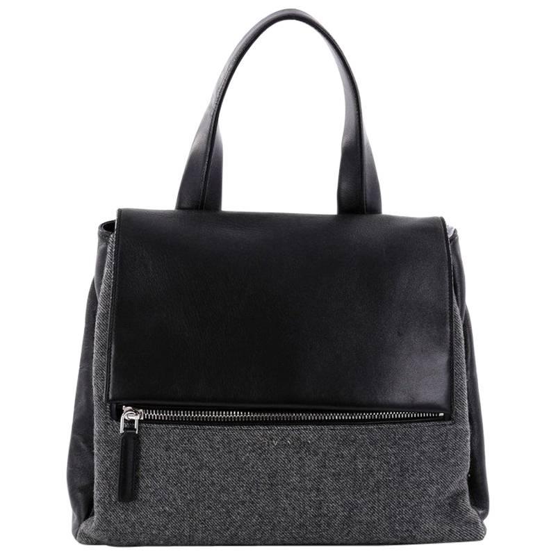 Givenchy Pandora Pure Satchel Wool with Leather Medium