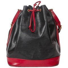 Vintage Louis Vuitton Noe Bicolor GM in black/red Epi leather 
