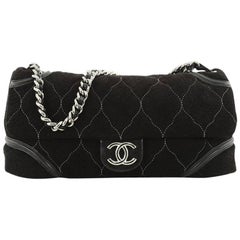 Chanel Rodeo Drive Flap Bag Quilted Fabric Large