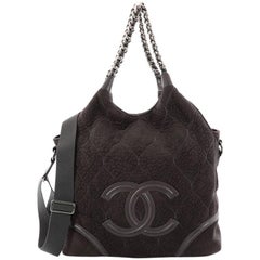 Chanel Rodeo Drive Tote Quilted Microsuede Large