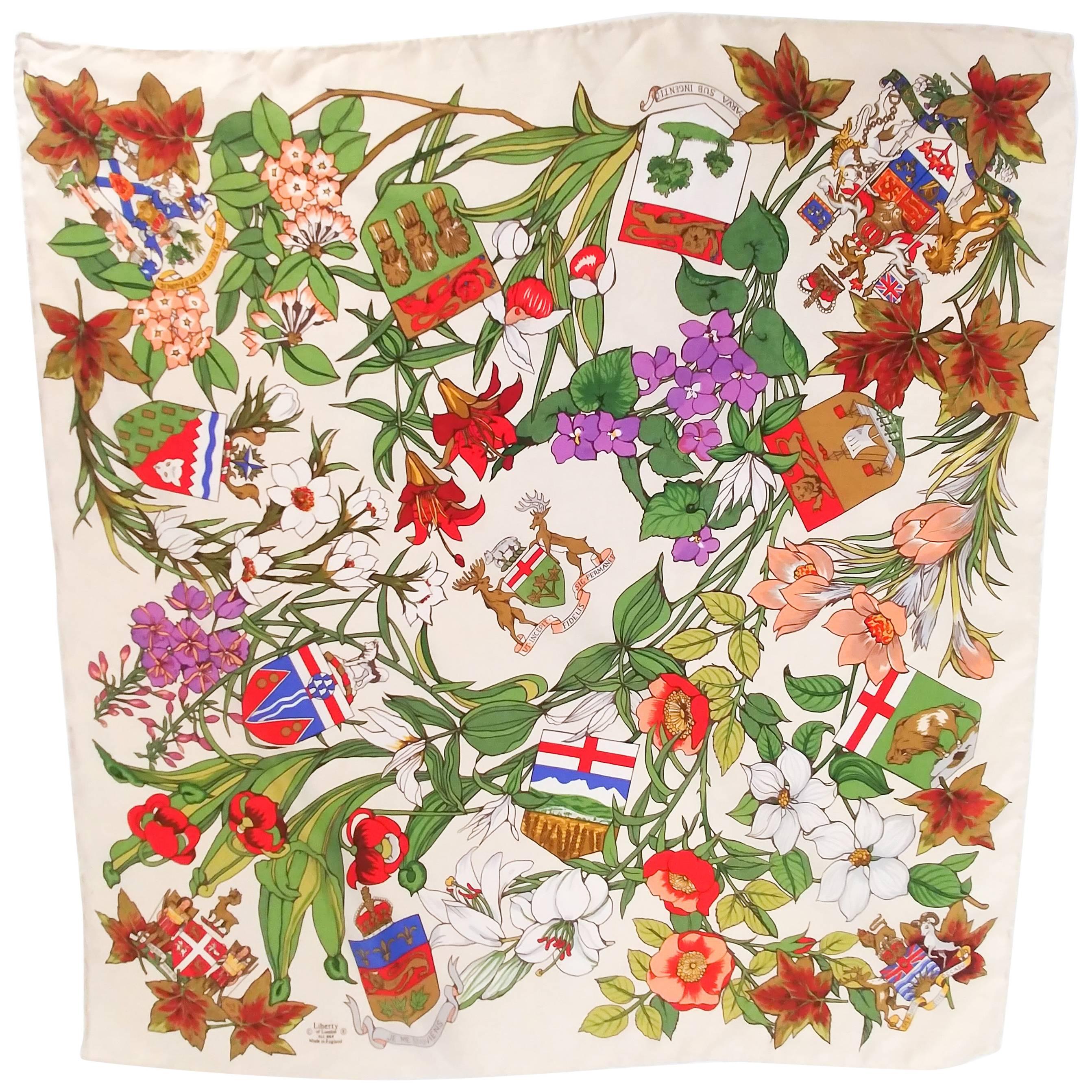 Liberty of London Flowers & Flags Silk Print Scarf