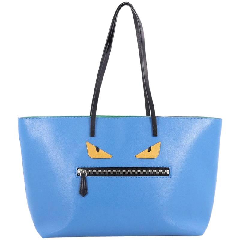 Fendi Monster Roll Tote Leather Medium