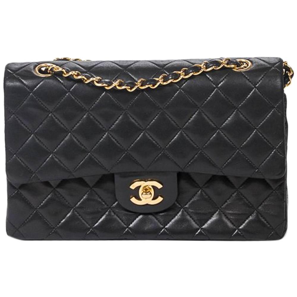 Chanel Classic Double Flap 26cm in Black calf leather
